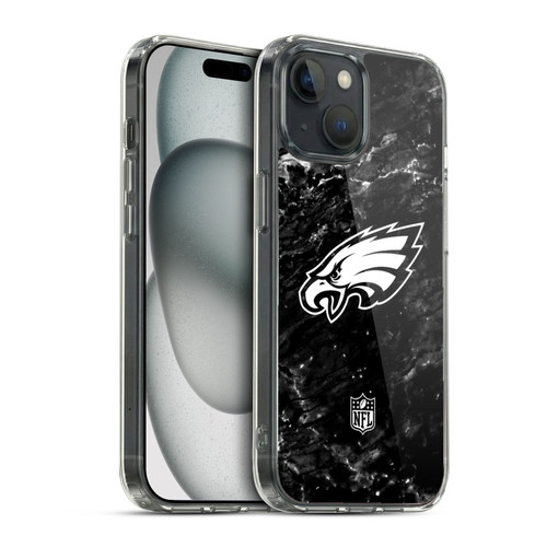 NFL Philadelphia Eagles Artwork Marble Soft Gel Case for Apple iPhone 15