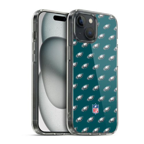 NFL Philadelphia Eagles Artwork Patterns Soft Gel Case for Apple iPhone 15