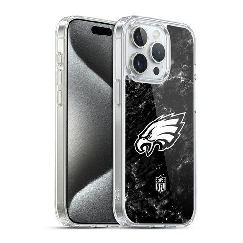 NFL Philadelphia Eagles Artwork Marble Soft Gel Case for Apple iPhone 15 Pro