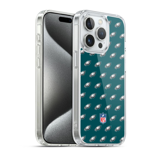 NFL Philadelphia Eagles Artwork Patterns Soft Gel Case for Apple iPhone 15 Pro