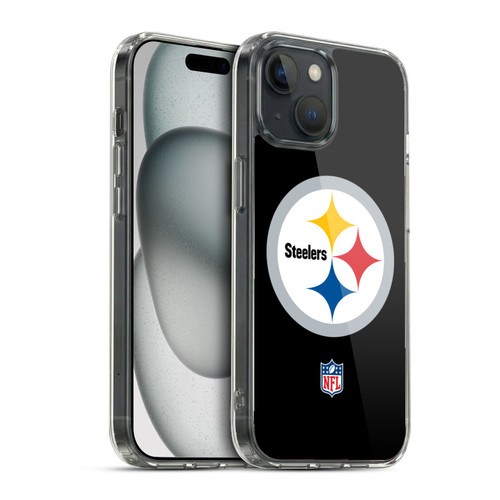 NFL Pittsburgh Steelers Logo Plain Soft Gel Case for Apple iPhone 15
