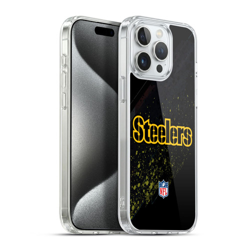 NFL Pittsburgh Steelers Logo Blur Soft Gel Case for Apple iPhone 15 Pro Max