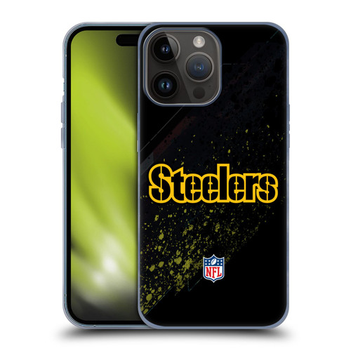 NFL Pittsburgh Steelers Logo Blur Soft Gel Case for Apple iPhone 15 Pro Max