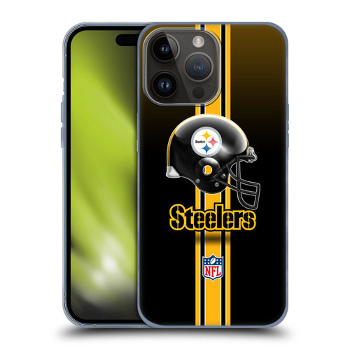 NFL Pittsburgh Steelers Logo Helmet Soft Gel Case for Apple iPhone 15 Pro Max