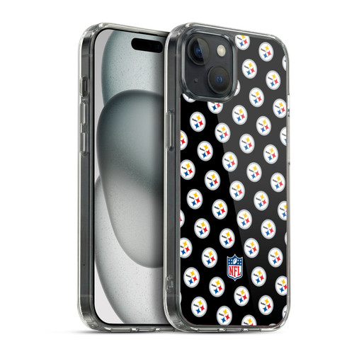 NFL Pittsburgh Steelers Artwork Patterns Soft Gel Case for Apple iPhone 15 Plus & MagSafe