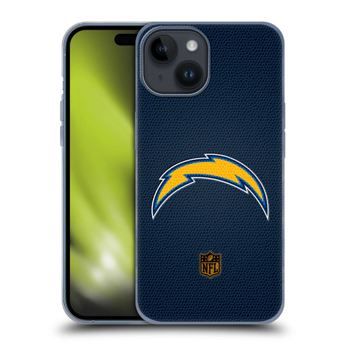 NFL Los Angeles Chargers Logo Football Soft Gel Case for Apple iPhone 15