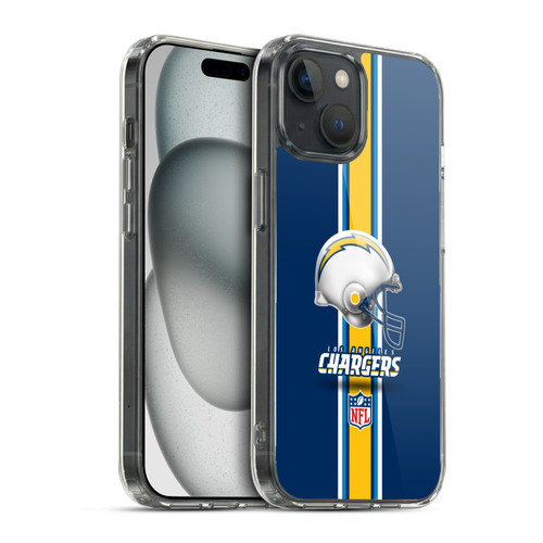 NFL Los Angeles Chargers Logo Helmet Soft Gel Case for Apple iPhone 15 & MagSafe