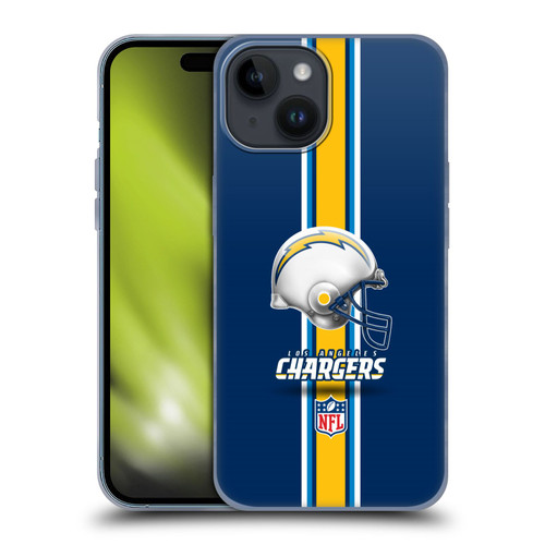 NFL Los Angeles Chargers Logo Helmet Soft Gel Case for Apple iPhone 15