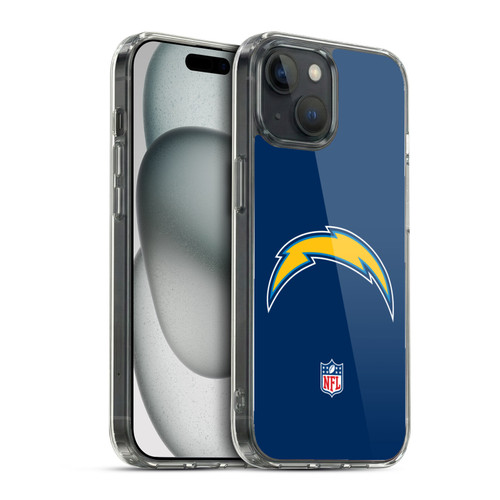 NFL Los Angeles Chargers Logo Plain Soft Gel Case for Apple iPhone 15 & MagSafe
