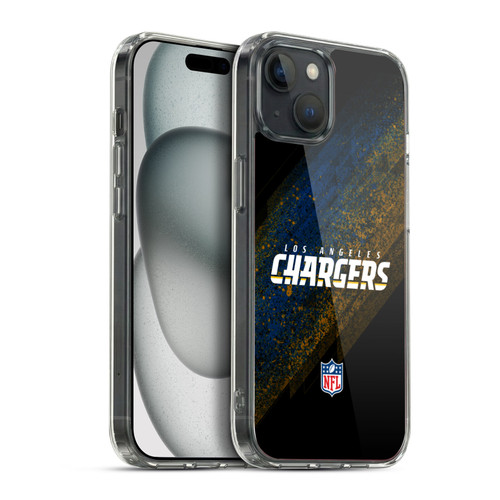 NFL Los Angeles Chargers Logo Blur Soft Gel Case for Apple iPhone 15 Plus & MagSafe