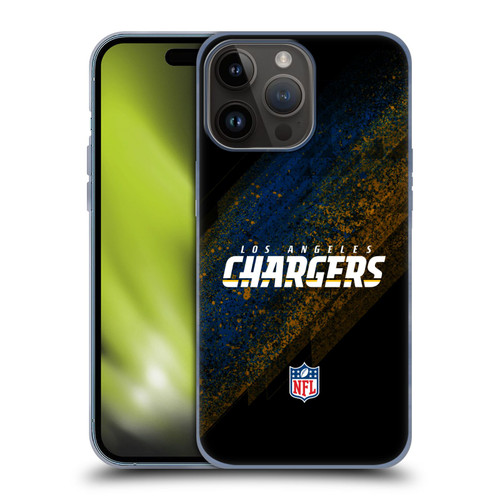 NFL Los Angeles Chargers Logo Blur Soft Gel Case for Apple iPhone 15 Pro Max