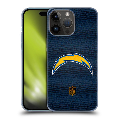 NFL Los Angeles Chargers Logo Football Soft Gel Case for Apple iPhone 15 Pro Max