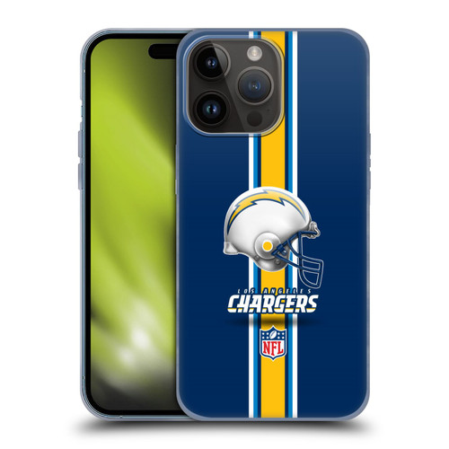 NFL Los Angeles Chargers Logo Helmet Soft Gel Case for Apple iPhone 15 Pro Max
