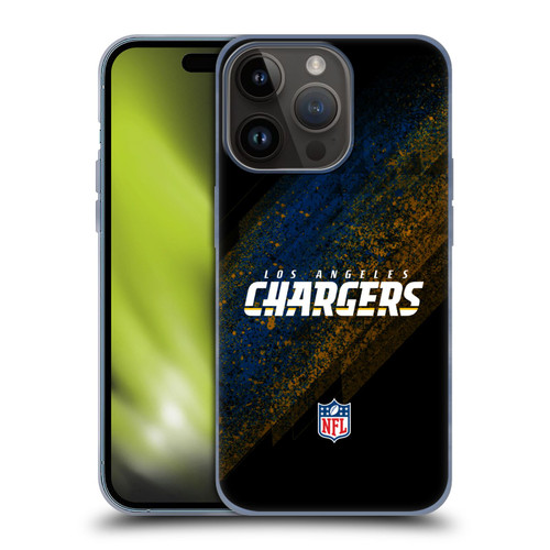 NFL Los Angeles Chargers Logo Blur Soft Gel Case for Apple iPhone 15 Pro