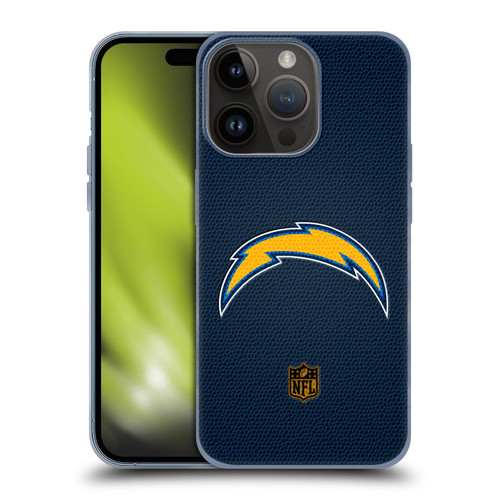 NFL Los Angeles Chargers Logo Football Soft Gel Case for Apple iPhone 15 Pro