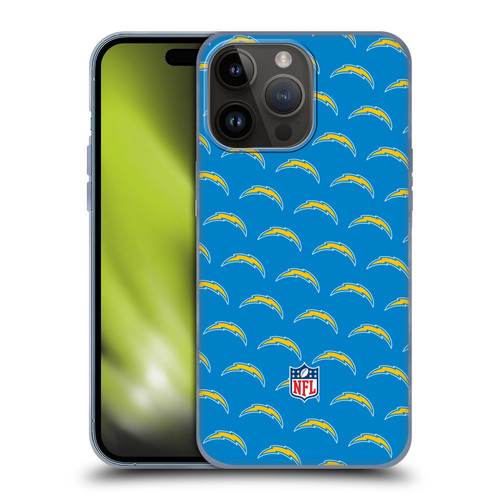 NFL Los Angeles Chargers Artwork Patterns Soft Gel Case for Apple iPhone 15 Pro Max