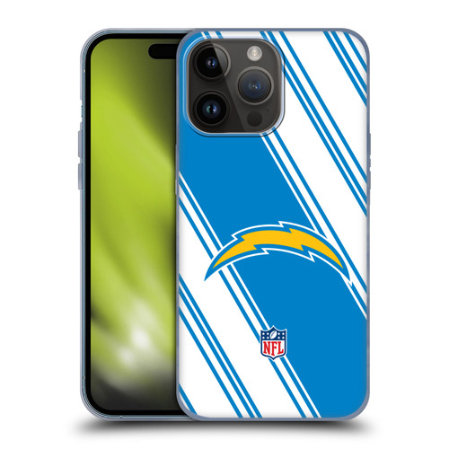 NFL Los Angeles Chargers Artwork Stripes Soft Gel Case for Apple iPhone 15 Pro Max