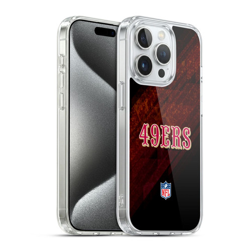 NFL San Francisco 49Ers Logo Blur Soft Gel Case for Apple iPhone 15 Pro