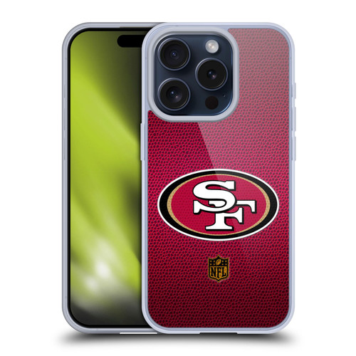 NFL San Francisco 49Ers Logo Football Soft Gel Case for Apple iPhone 15 Pro