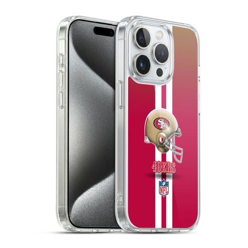 NFL San Francisco 49Ers Logo Helmet Soft Gel Case for Apple iPhone 15 Pro