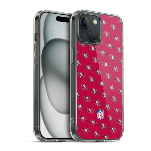 NFL San Francisco 49ers Artwork Patterns Soft Gel Case for Apple iPhone 15