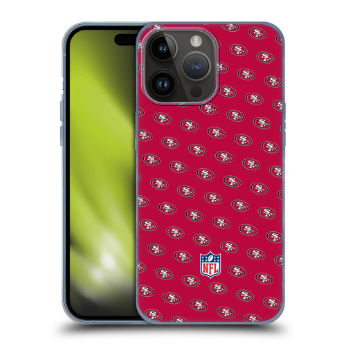NFL San Francisco 49ers Artwork Patterns Soft Gel Case for Apple iPhone 15 Pro Max