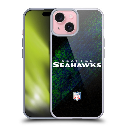 NFL Seattle Seahawks Logo Blur Soft Gel Case for Apple iPhone 15 NFL Seattle Seahawks Logo Blur Soft Gel Case for Apple iPhone 15