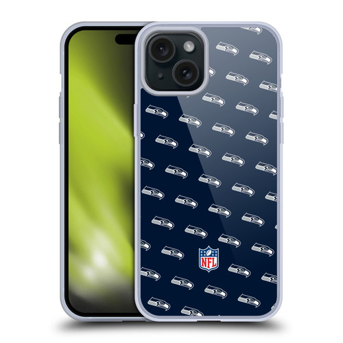 NFL Seattle Seahawks Artwork Patterns Soft Gel Case for Apple iPhone 15 Plus NFL Seattle Seahawks Artwork Patterns Soft Gel Case for Apple iPhone 15 Plus