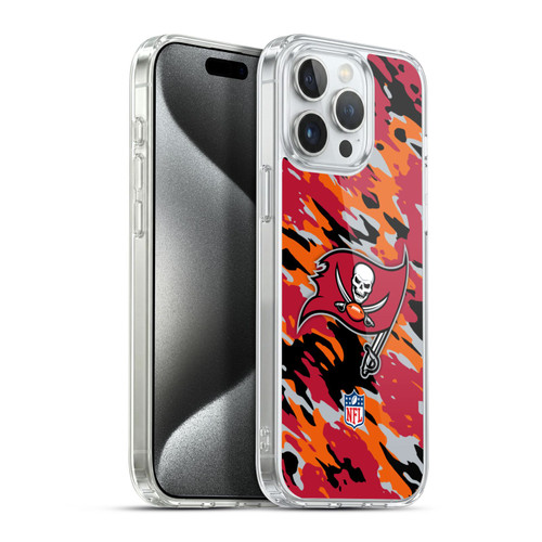 NFL Tampa Bay Buccaneers Logo Camou Soft Gel Case for Apple iPhone 15 Pro Max & MagSafe