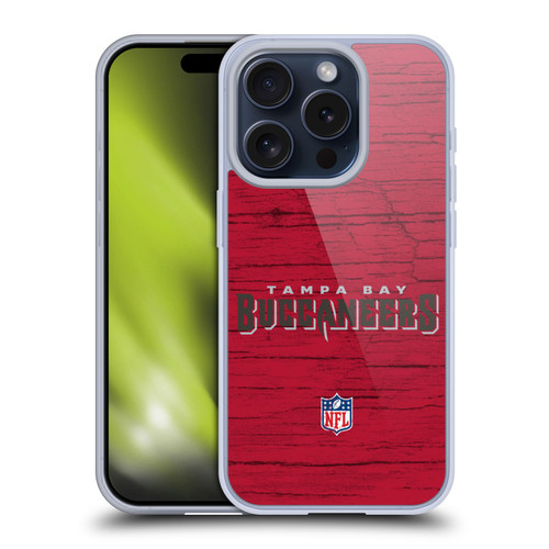 NFL Tampa Bay Buccaneers Logo Distressed Look Soft Gel Case for Apple iPhone 15 Pro