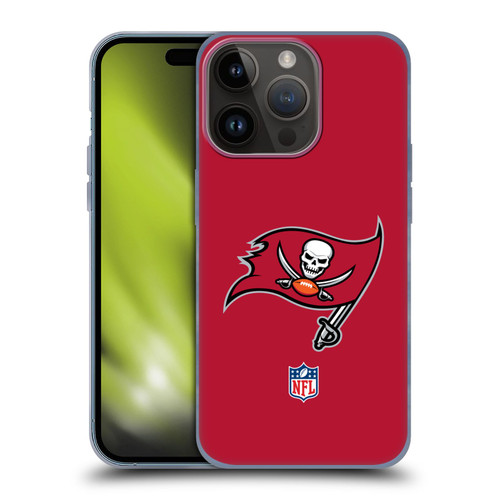NFL Tampa Bay Buccaneers Logo Plain Soft Gel Case for Apple iPhone 15 Pro