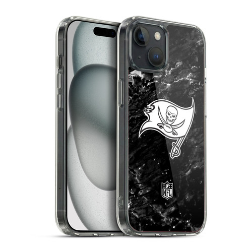 NFL Tampa Bay Buccaneers Artwork Marble Soft Gel Case for Apple iPhone 15 Plus & MagSafe