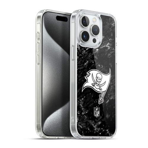 NFL Tampa Bay Buccaneers Artwork Marble Soft Gel Case for Apple iPhone 15 Pro Max & MagSafe