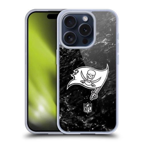 NFL Tampa Bay Buccaneers Artwork Marble Soft Gel Case for Apple iPhone 15 Pro