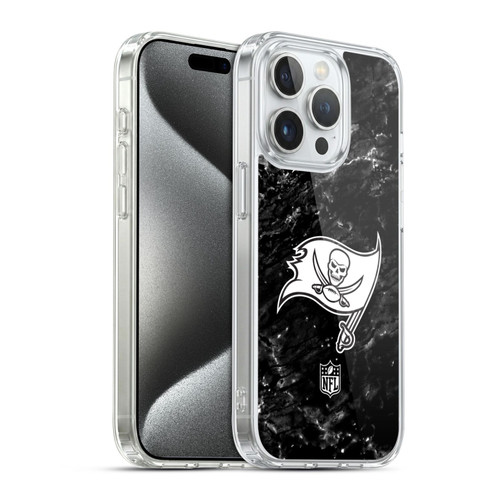 NFL Tampa Bay Buccaneers Artwork Marble Soft Gel Case for Apple iPhone 15 Pro & MagSafe