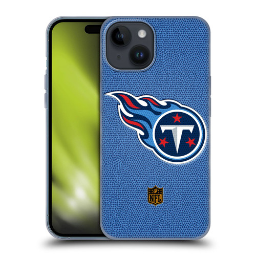 NFL Tennessee Titans Logo Football Soft Gel Case for Apple iPhone 15