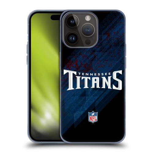 NFL Tennessee Titans Logo Blur Soft Gel Case for Apple iPhone 15 Pro