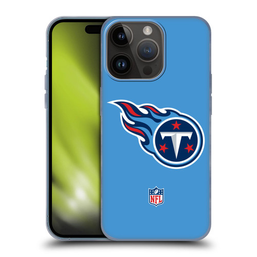 NFL Tennessee Titans Logo Plain Soft Gel Case for Apple iPhone 15 Pro