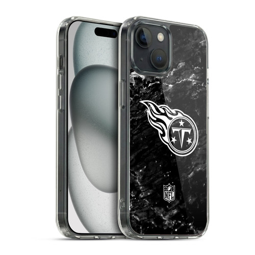 NFL Tennessee Titans Artwork Marble Soft Gel Case for Apple iPhone 15 & MagSafe