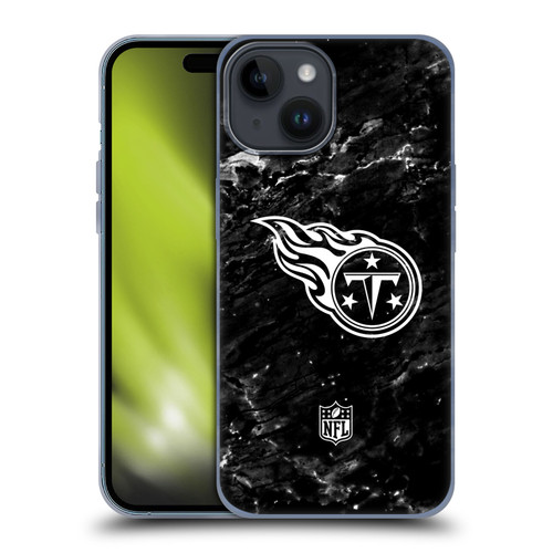 NFL Tennessee Titans Artwork Marble Soft Gel Case for Apple iPhone 15