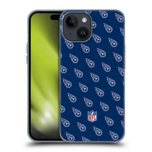 NFL Tennessee Titans Artwork Patterns Soft Gel Case for Apple iPhone 15
