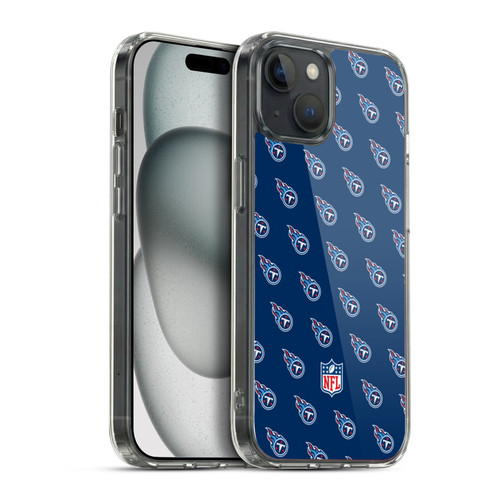 NFL Tennessee Titans Artwork Patterns Soft Gel Case for Apple iPhone 15 Plus & MagSafe