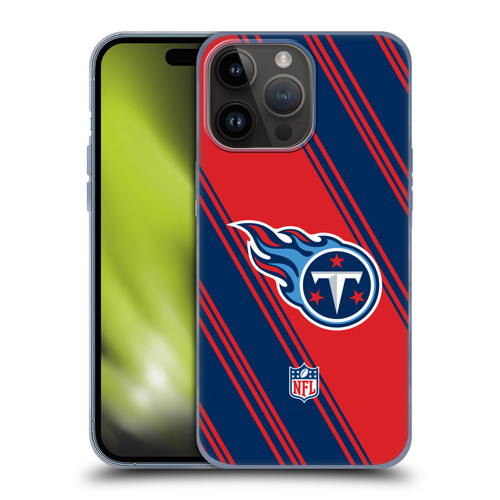 NFL Tennessee Titans Artwork Stripes Soft Gel Case for Apple iPhone 15 Pro Max