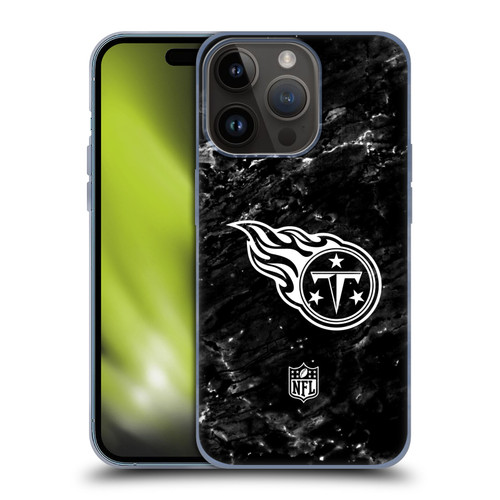 NFL Tennessee Titans Artwork Marble Soft Gel Case for Apple iPhone 15 Pro