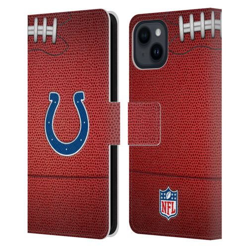 NFL Indianapolis Colts Graphics Football Leather Book Wallet Case Cover For Apple iPhone 15