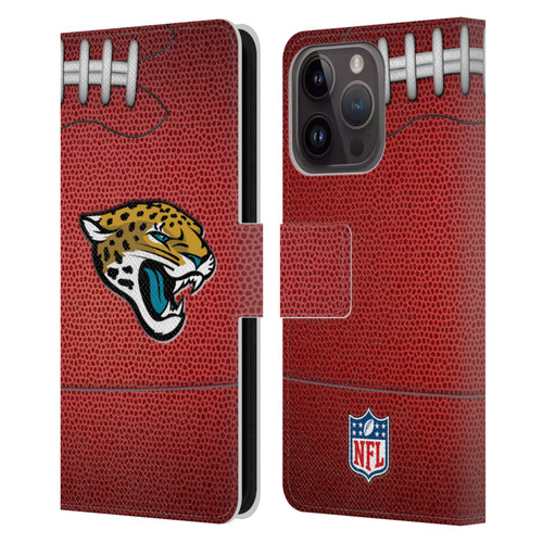 NFL Jacksonville Jaguars Graphics Football Leather Book Wallet Case Cover For Apple iPhone 15 Pro