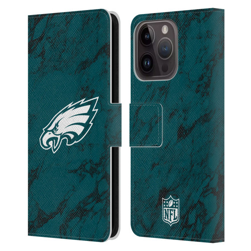 NFL Philadelphia Eagles Graphics Coloured Marble Leather Book Wallet Case Cover For Apple iPhone 15 Pro NFL Philadelphia Eagles Graphics Coloured Marble Leather Book Wallet Case Cover For Apple iPhone 15 Pro
