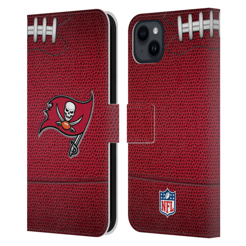 NFL Tampa Bay Buccaneers Graphics Football Leather Book Wallet Case Cover For Apple iPhone 15 Plus
