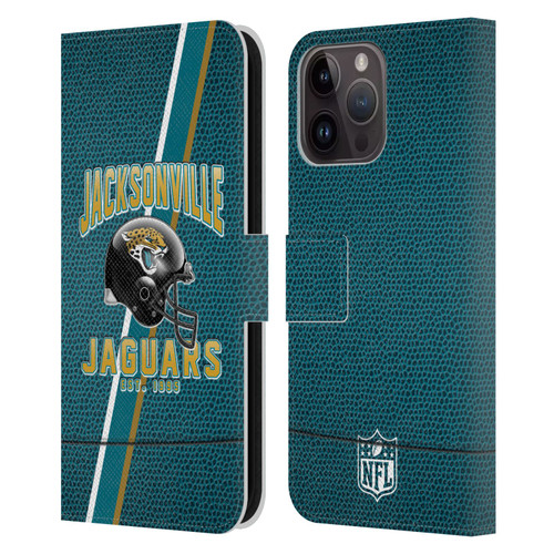 NFL Jacksonville Jaguars Logo Art Football Stripes Leather Book Wallet Case Cover For Apple iPhone 15 Pro Max