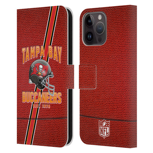 NFL Tampa Bay Buccaneers Logo Art Football Stripes Leather Book Wallet Case Cover For Apple iPhone 15 Pro Max